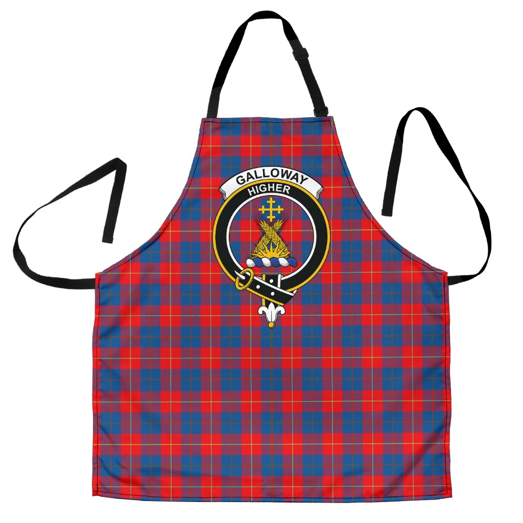 Galloway Red Tartan Clan Crest Apron