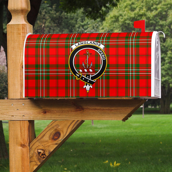 Langlands Clan Badge Classic Tartan Mailbox Cover