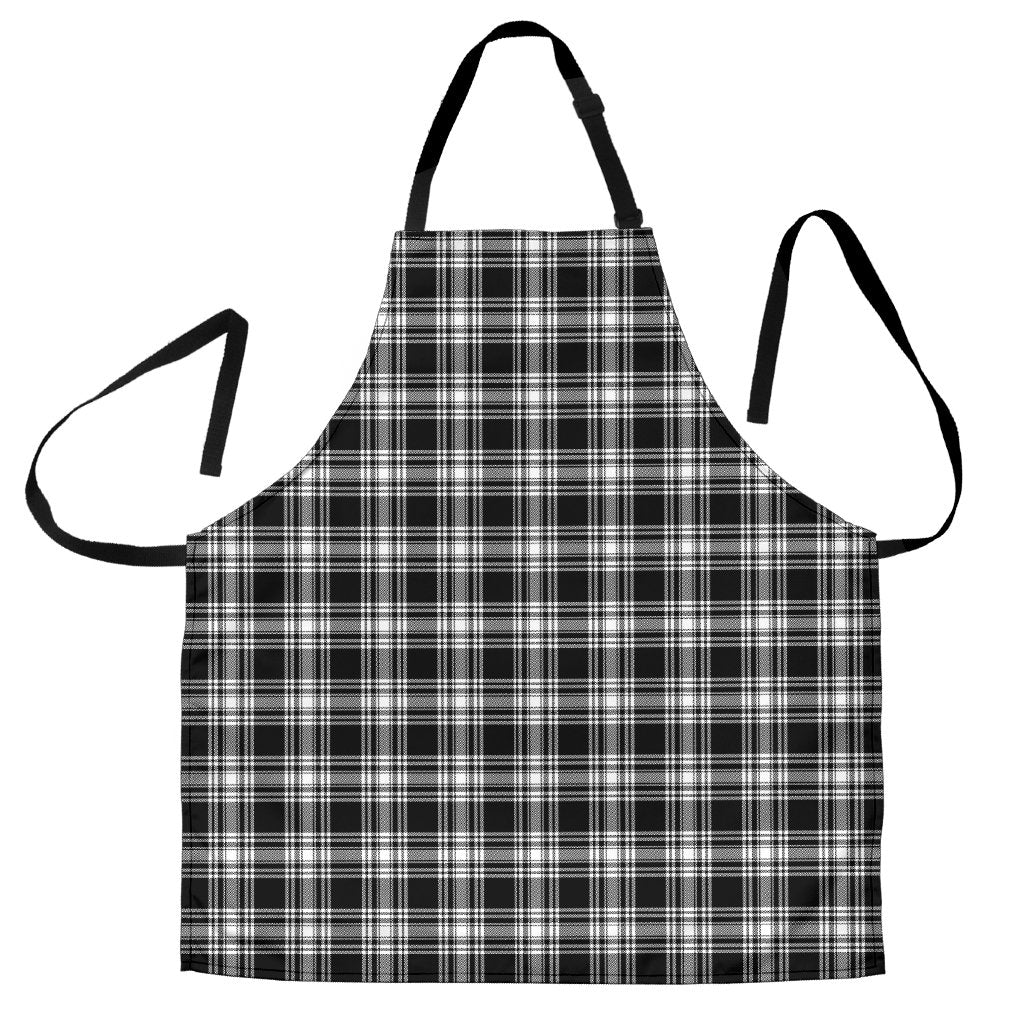 Menzies Black & White Modern Tartan Clan Apron