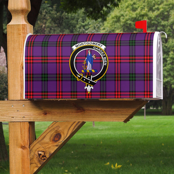 Montgomery Modern Clan Badge Classic Tartan Mailbox Cover