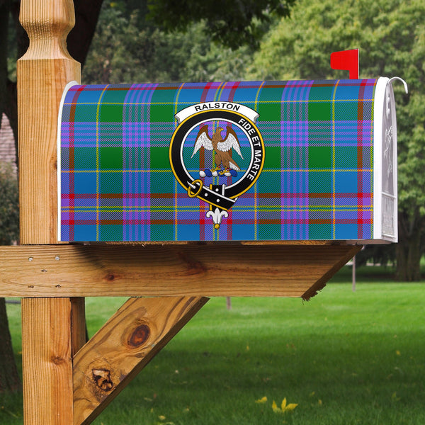 Ralston Clan Badge Classic Tartan Mailbox Cover