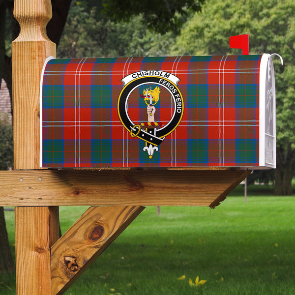 Chisholm Ancient Clan Badge Classic Tartan Mailbox Cover