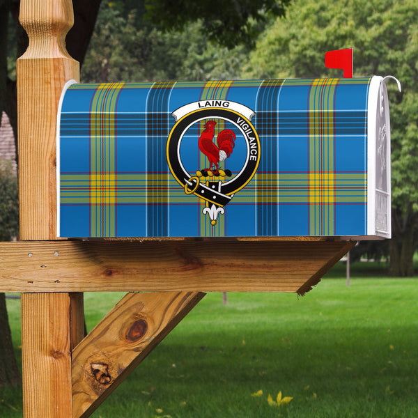 Laing Clan Badge Classic Tartan Mailbox Cover