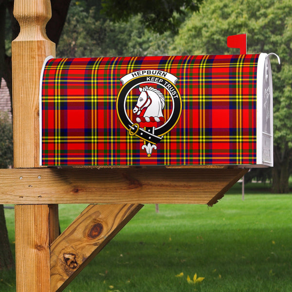 Hepburn Clan Badge Classic Tartan Mailbox Cover