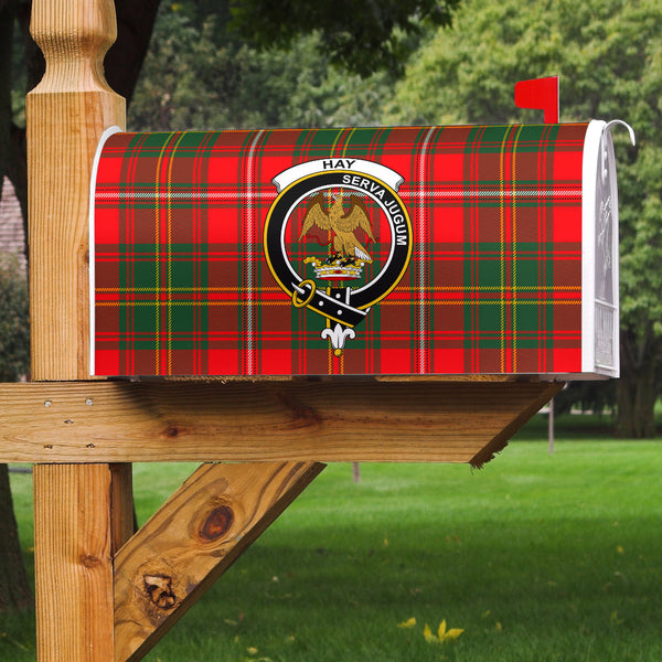 Hay Modern Clan Badge Classic Tartan Mailbox Cover