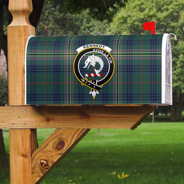 Kennedy Modern Clan Badge Classic Tartan Mailbox Cover