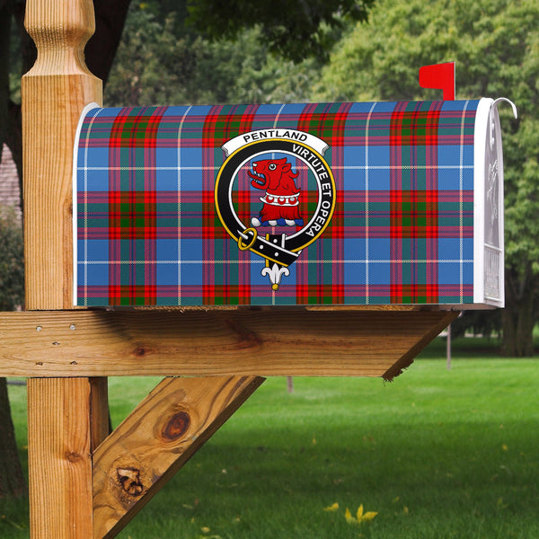 Pentland Clan Badge Classic Tartan Mailbox Cover