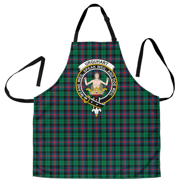 Urquhart Broad Red Ancient Tartan Clan Crest Apron