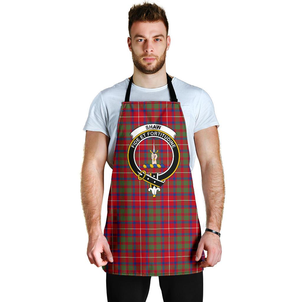 Shaw Red Modern Tartan Clan Crest Apron