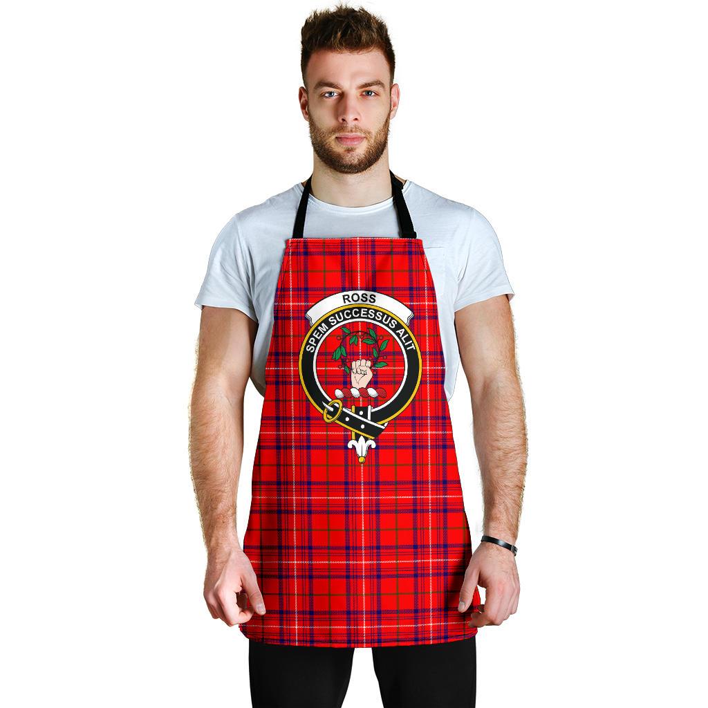 Rose Modern Tartan Clan Crest Apron