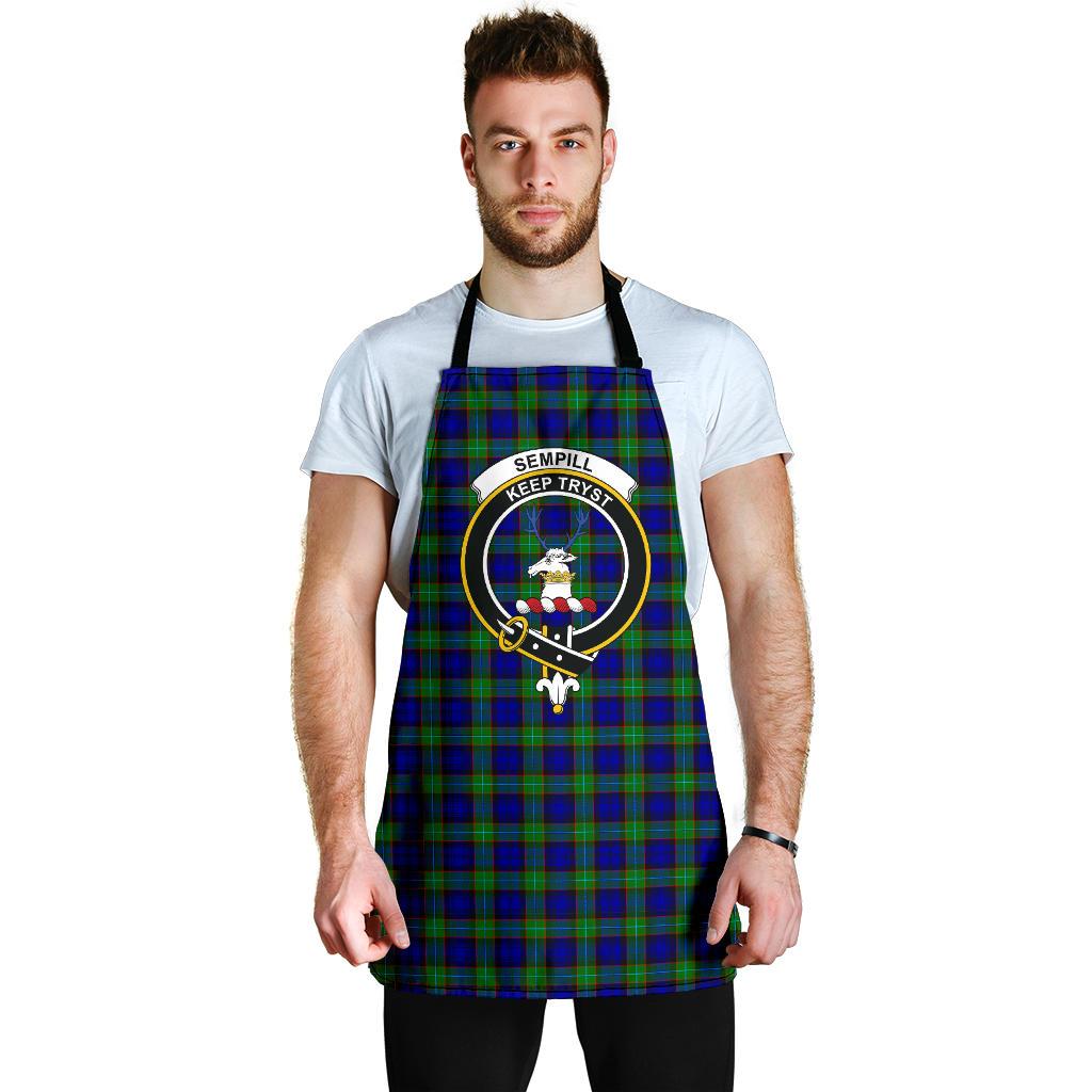 Sempill Modern Tartan Clan Crest Apron