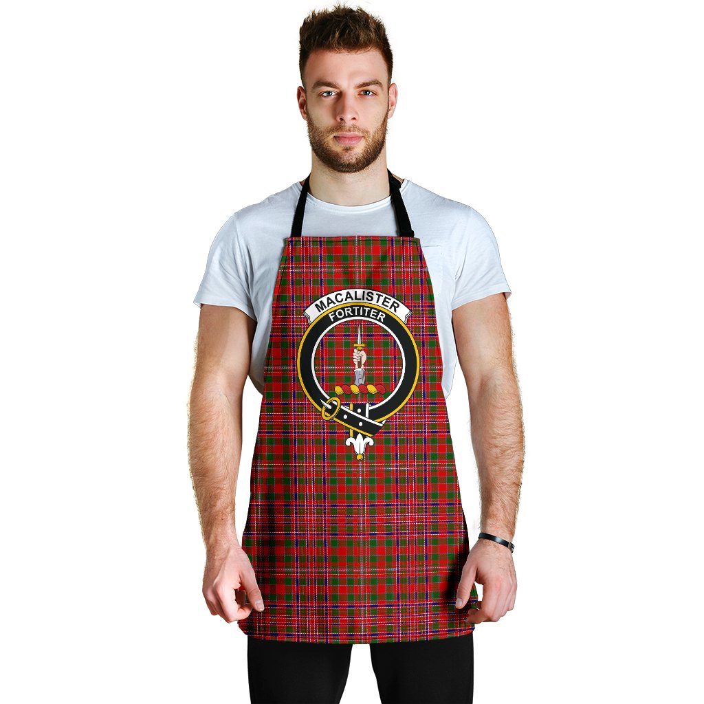 MacAlister Modern Tartan Clan Crest Apron