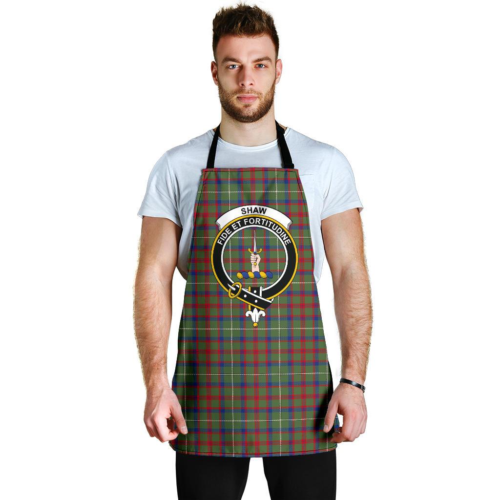 Shaw Green Modern Tartan Clan Crest Apron