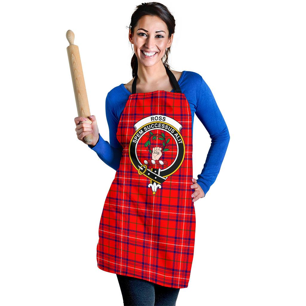 Rose Modern Tartan Clan Crest Apron