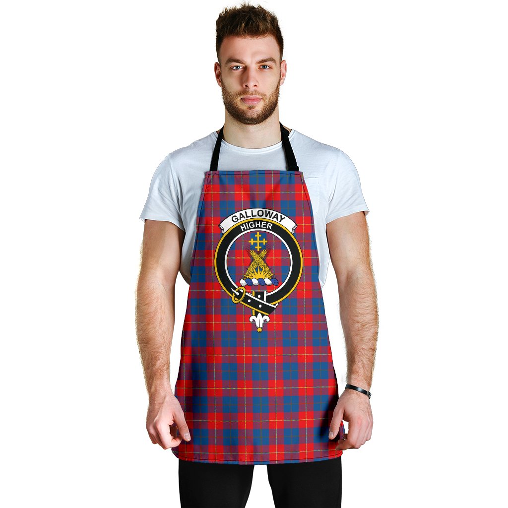 Galloway Red Tartan Clan Crest Apron