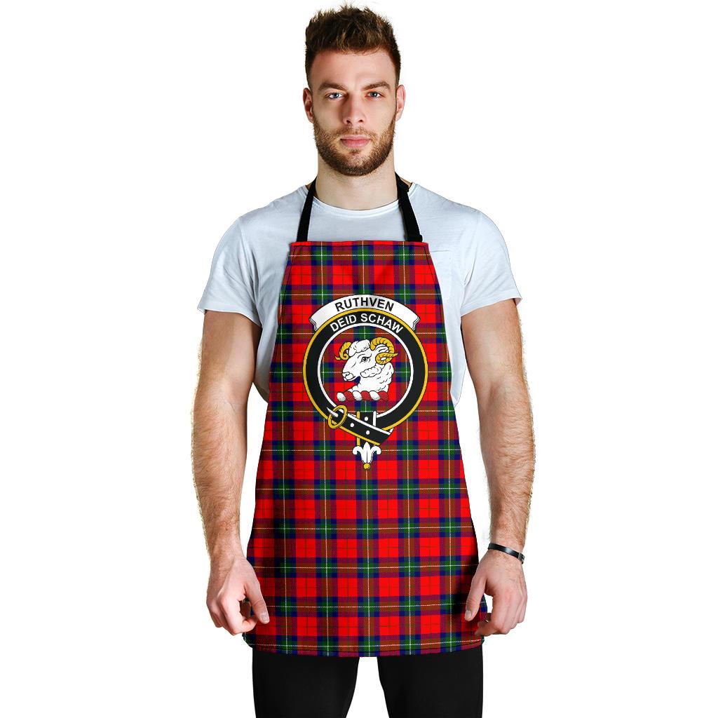 Ruthven Modern Tartan Clan Crest Apron