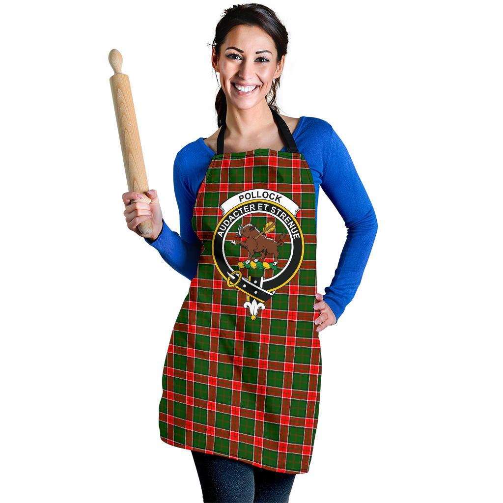 Pollock Modern Tartan Clan Crest Apron