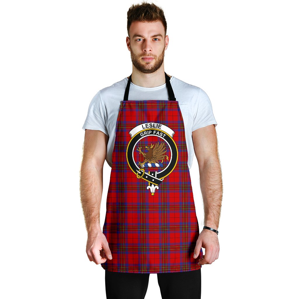 Leslie Modern Tartan Clan Crest Apron