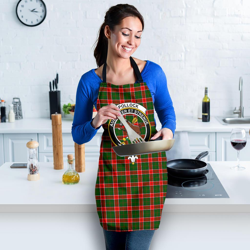 Pollock Modern Tartan Clan Crest Apron