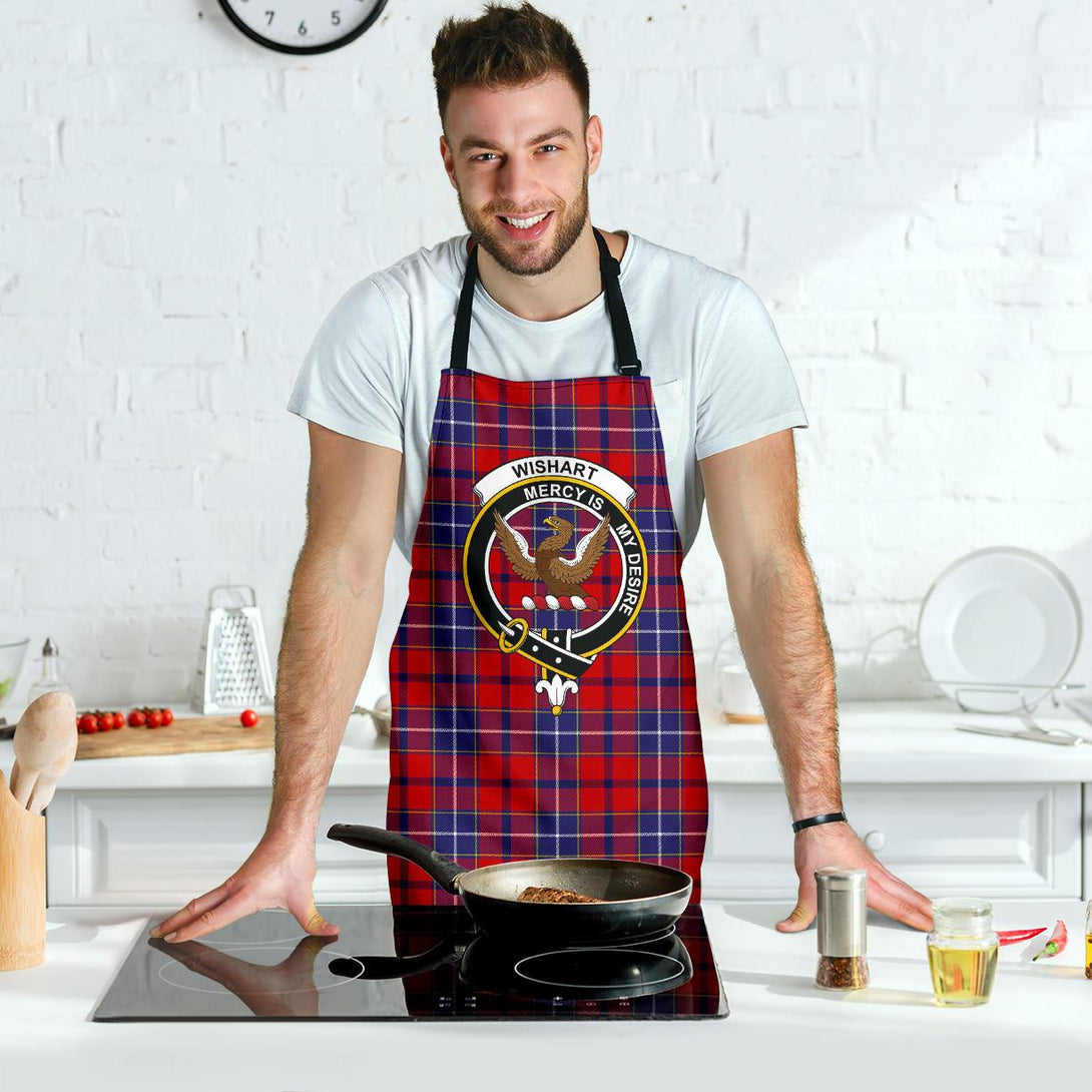 Wishart Dress Tartan Clan Crest Apron