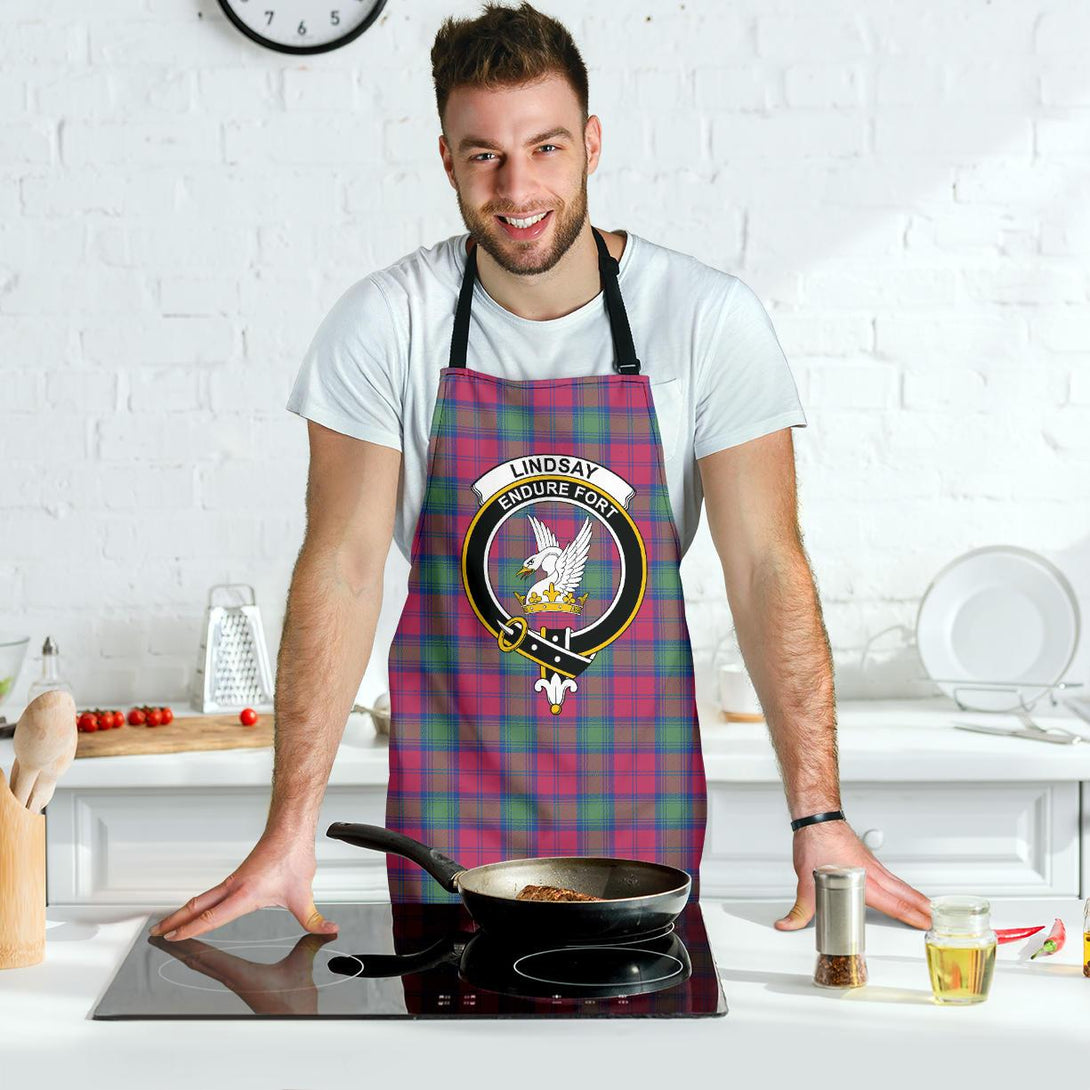 Lindsay Ancient Tartan Clan Crest Apron