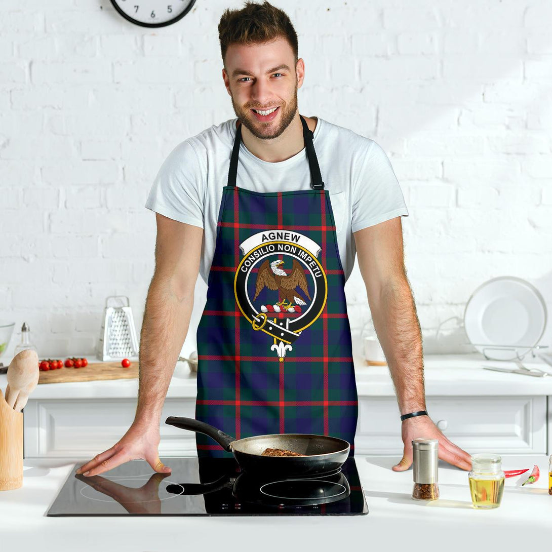 Agnew Modern Tartan Clan Crest Apron