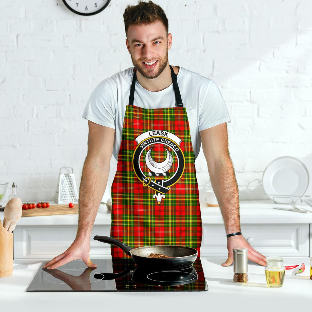 Leask Tartan Clan Crest Apron