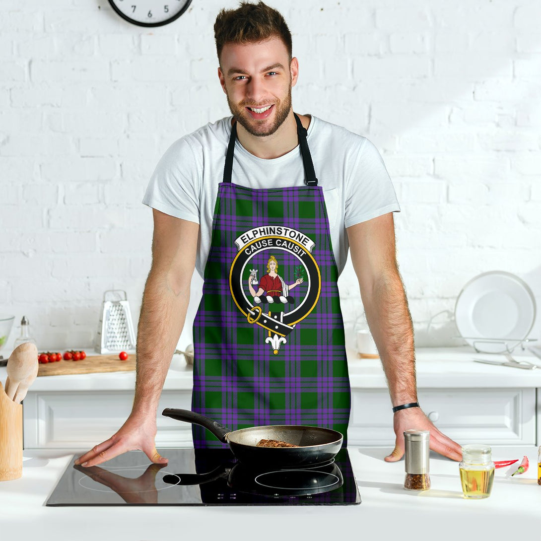 Elphinstone Tartan Clan Crest Apron