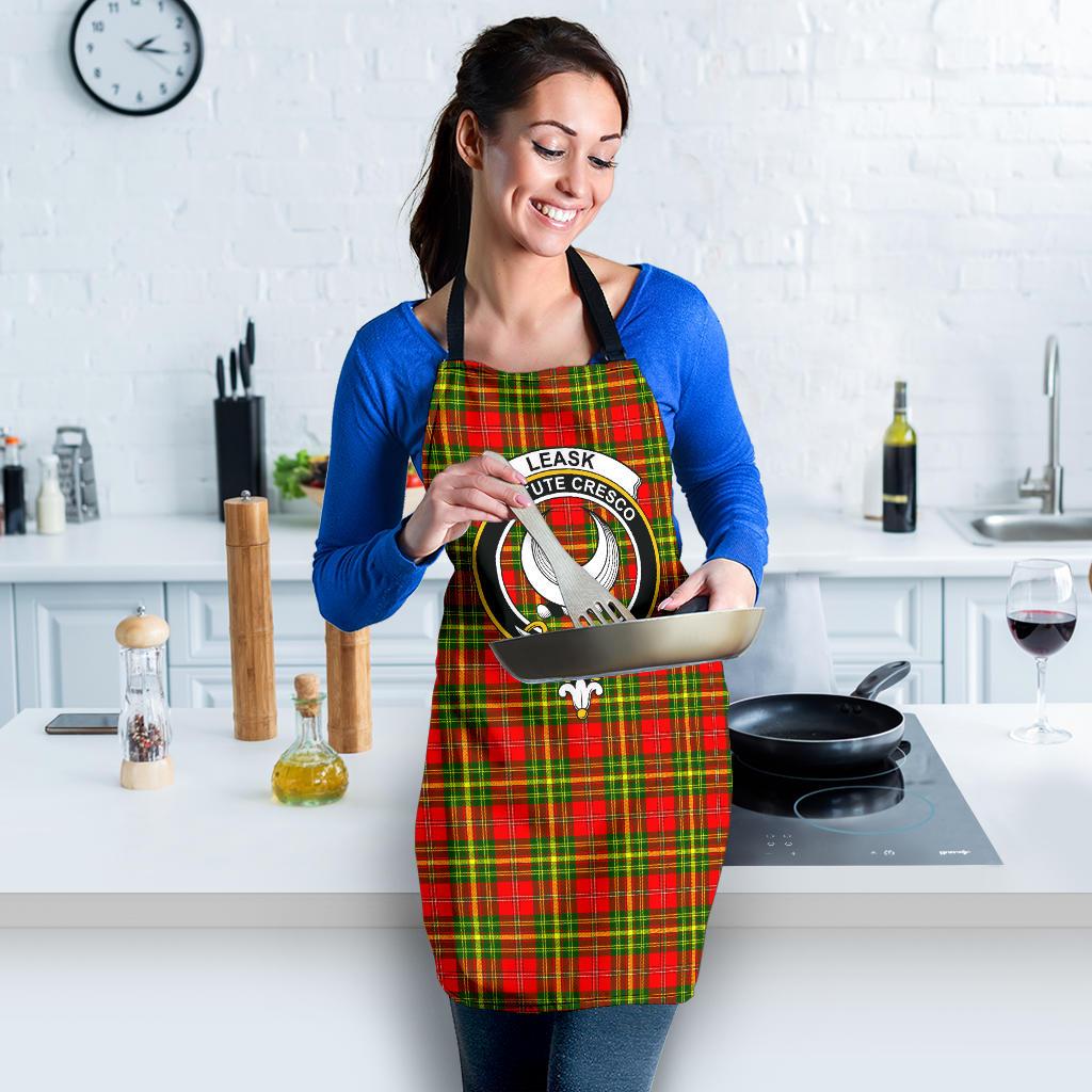 Leask Tartan Clan Crest Apron