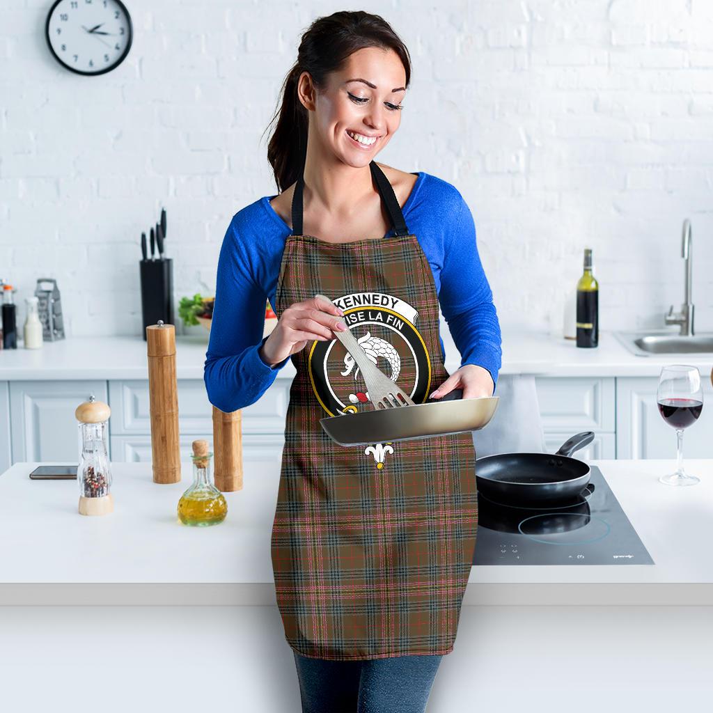 Kennedy Weathered Tartan Clan Crest Apron