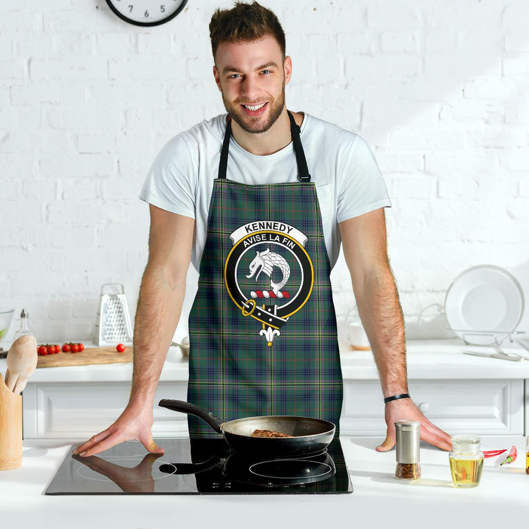 Kennedy Modern Tartan Clan Crest Apron