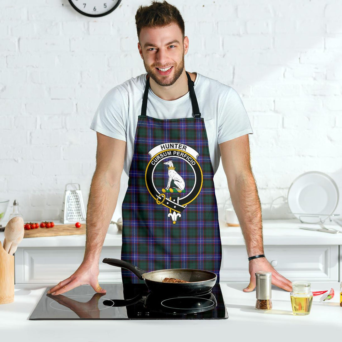 Hunter Modern Tartan Clan Crest Apron