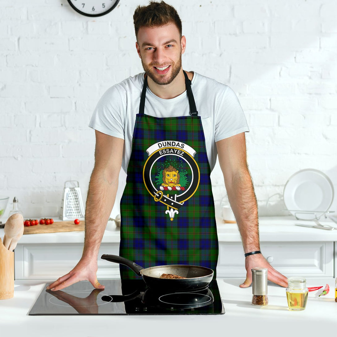 Dundas Modern Tartan Clan Crest Apron