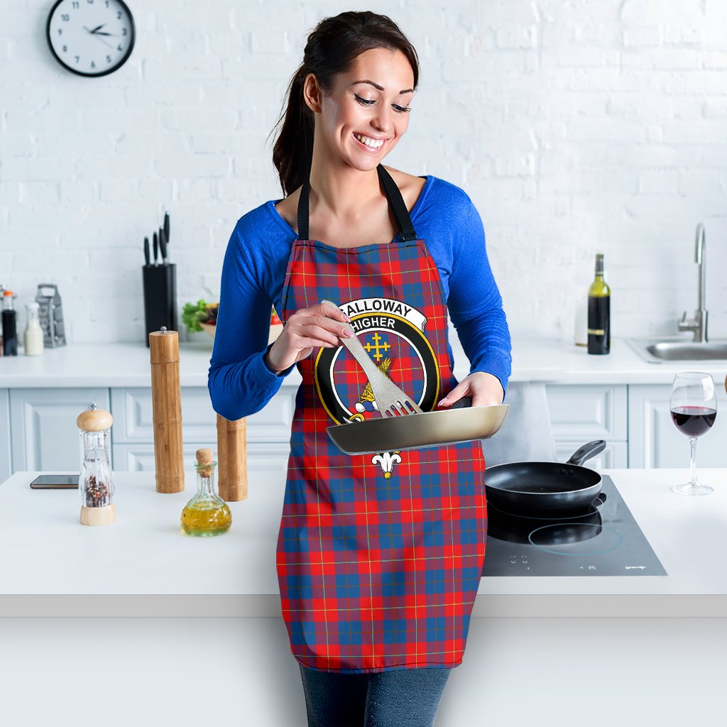 Galloway Red Tartan Clan Crest Apron