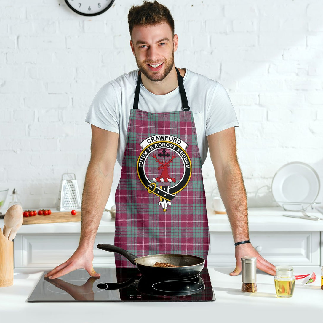 Crawford Ancient Tartan Clan Crest Apron