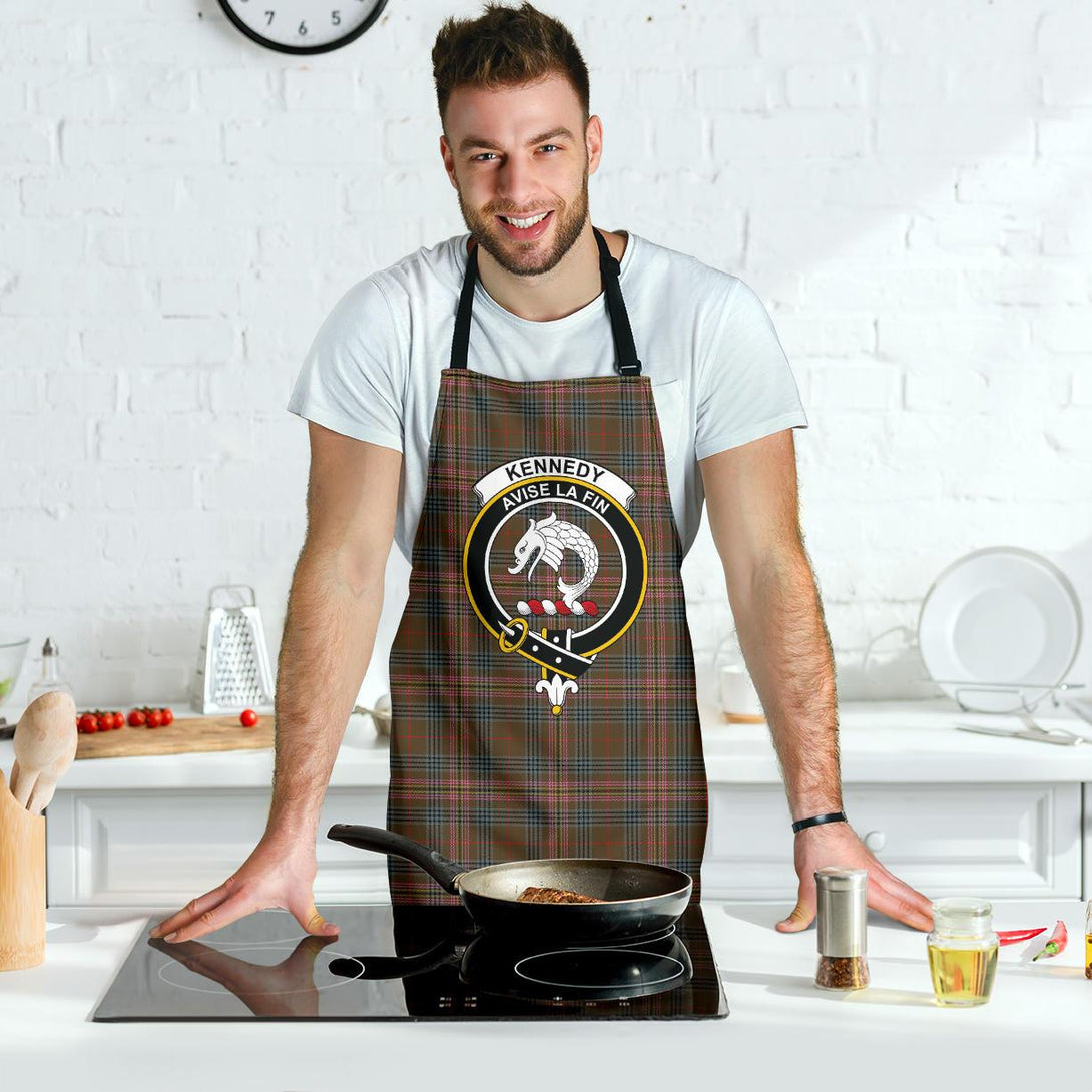 Kennedy Weathered Tartan Clan Crest Apron