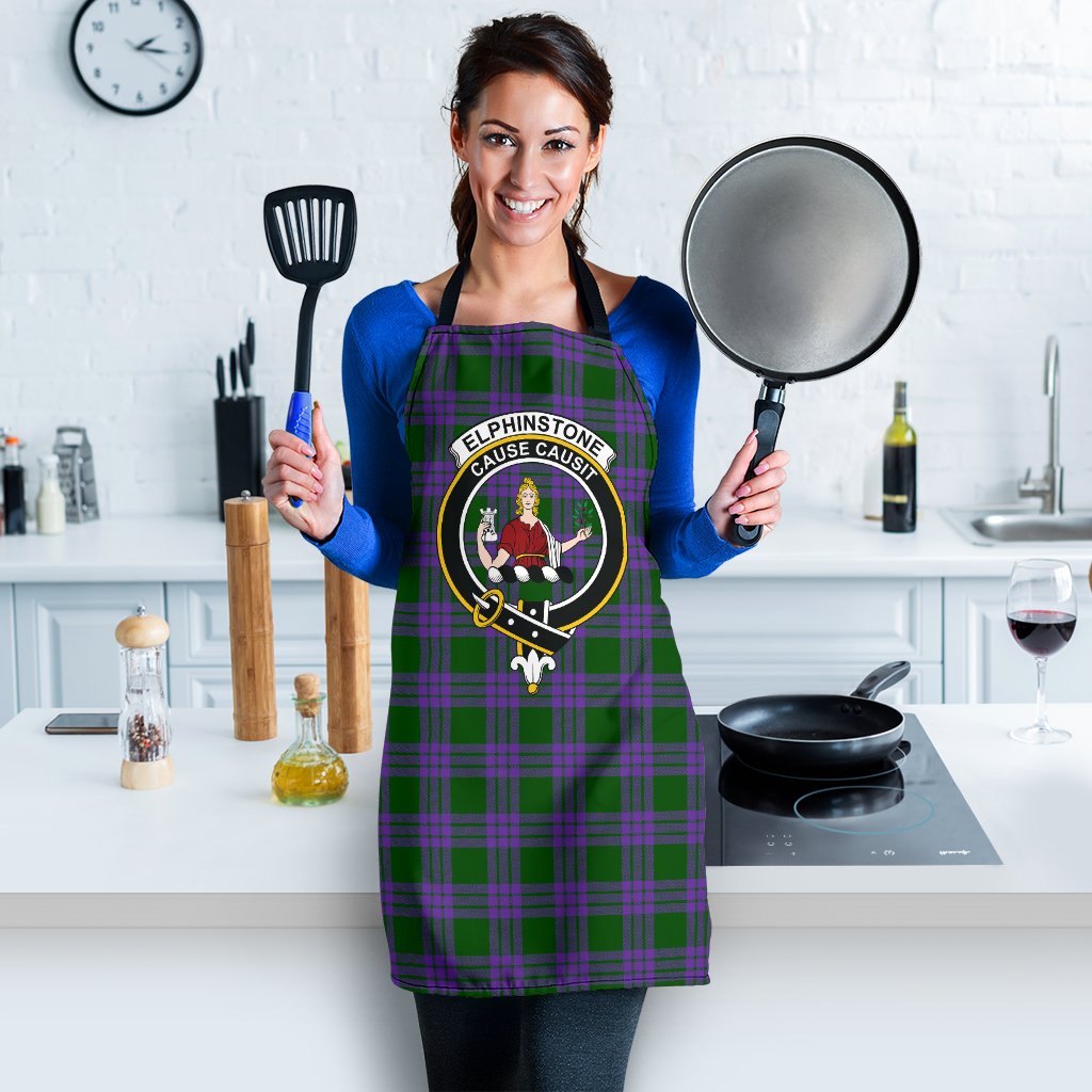 Elphinstone Tartan Clan Crest Apron