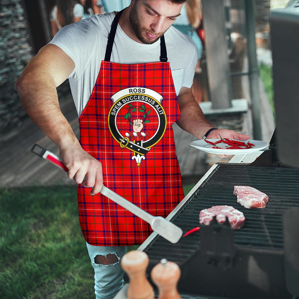 Rose Modern Tartan Clan Crest Apron