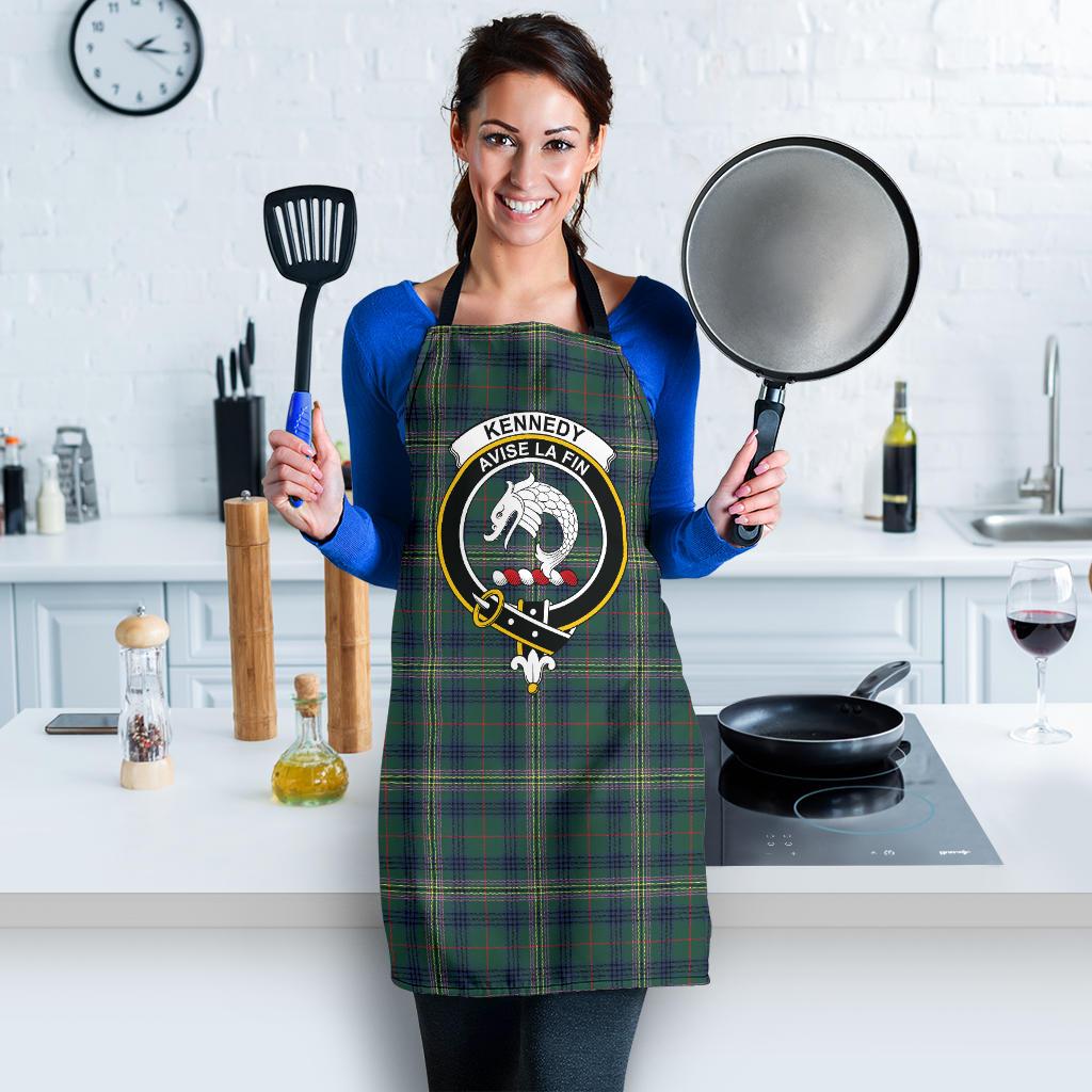 Kennedy Modern Tartan Clan Crest Apron