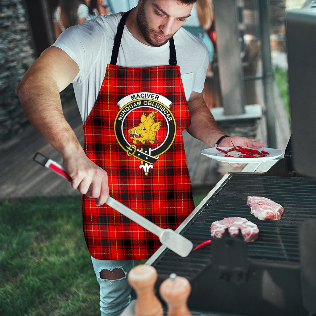 MacIver Modern Tartan Clan Crest Apron