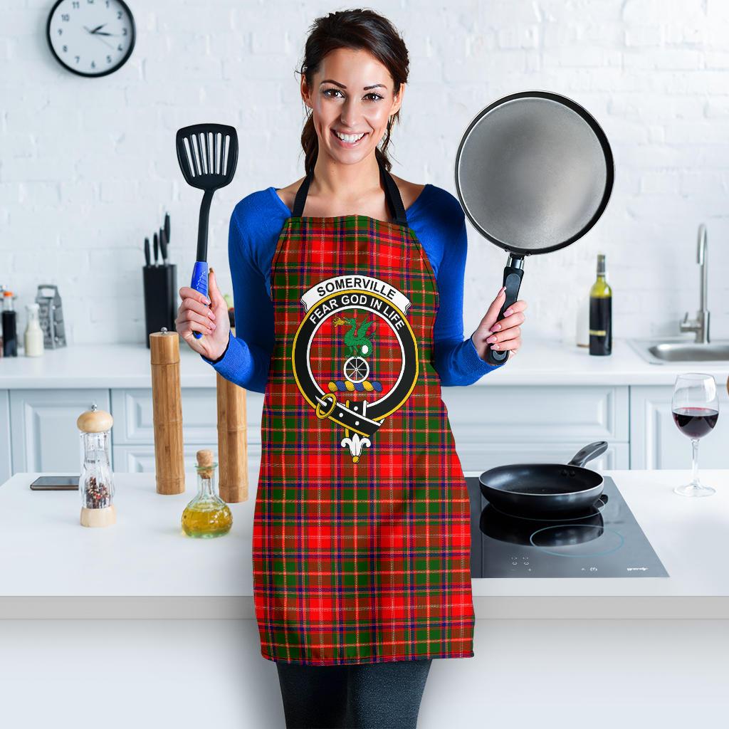 Somerville Modern Tartan Clan Crest Apron