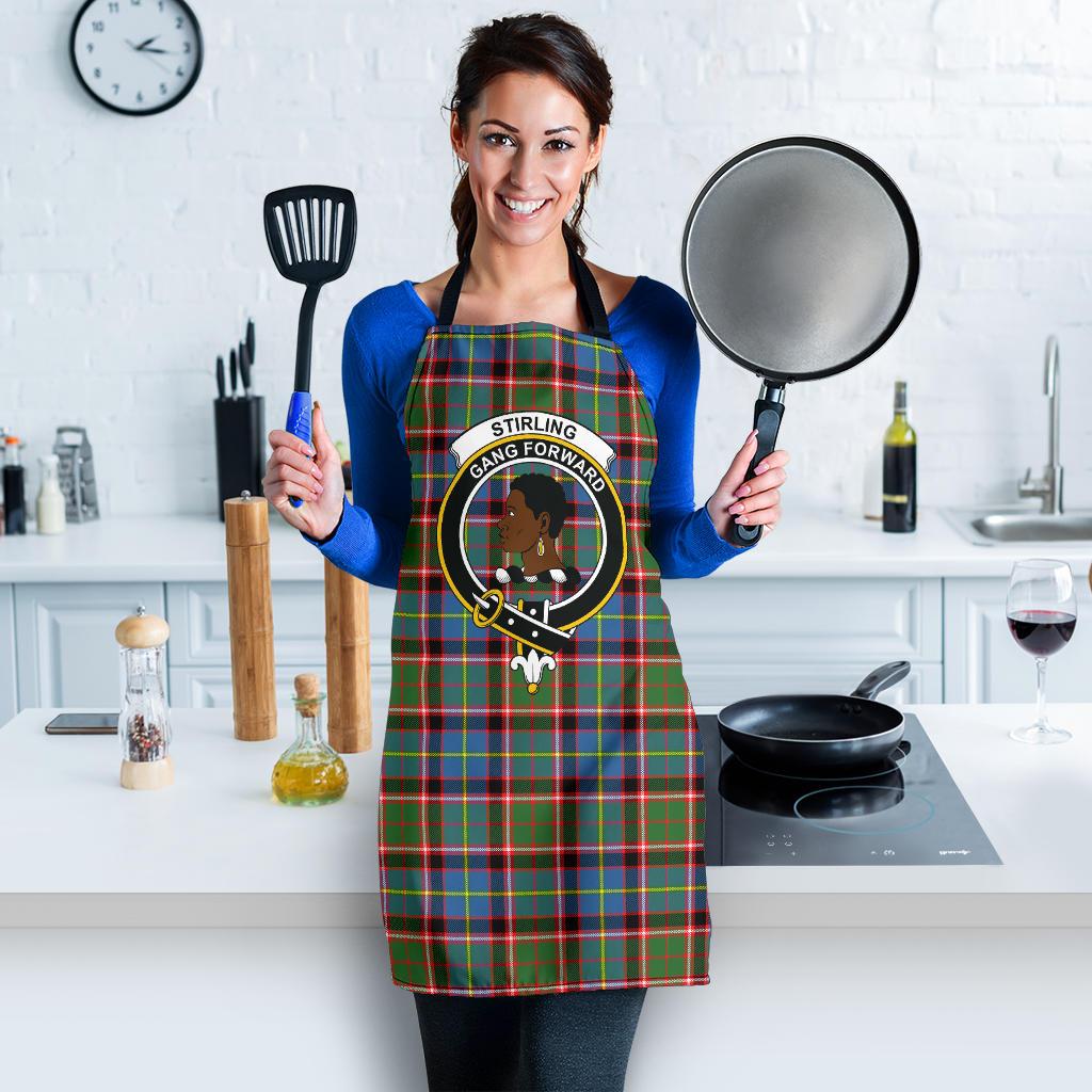 Stirling & Bannockburn District Tartan Clan Crest Apron