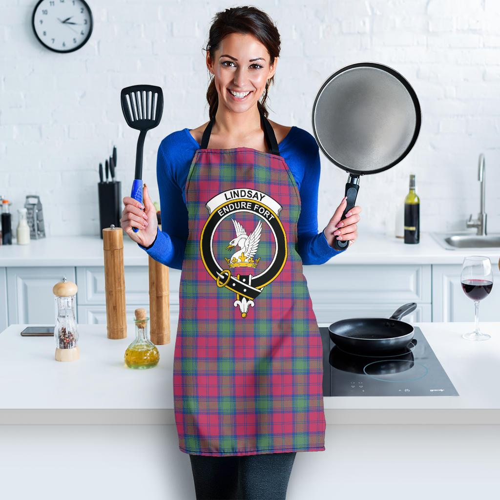 Lindsay Ancient Tartan Clan Crest Apron