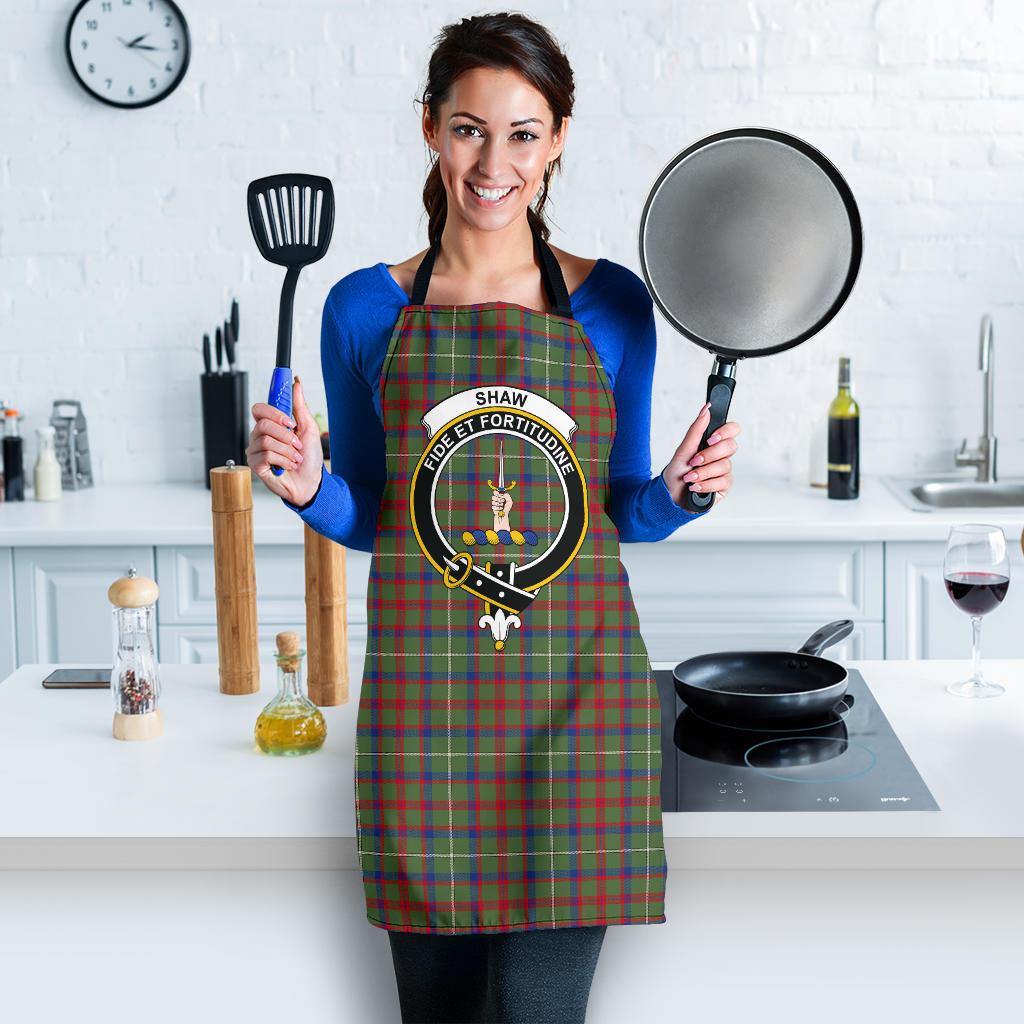 Shaw Green Modern Tartan Clan Crest Apron