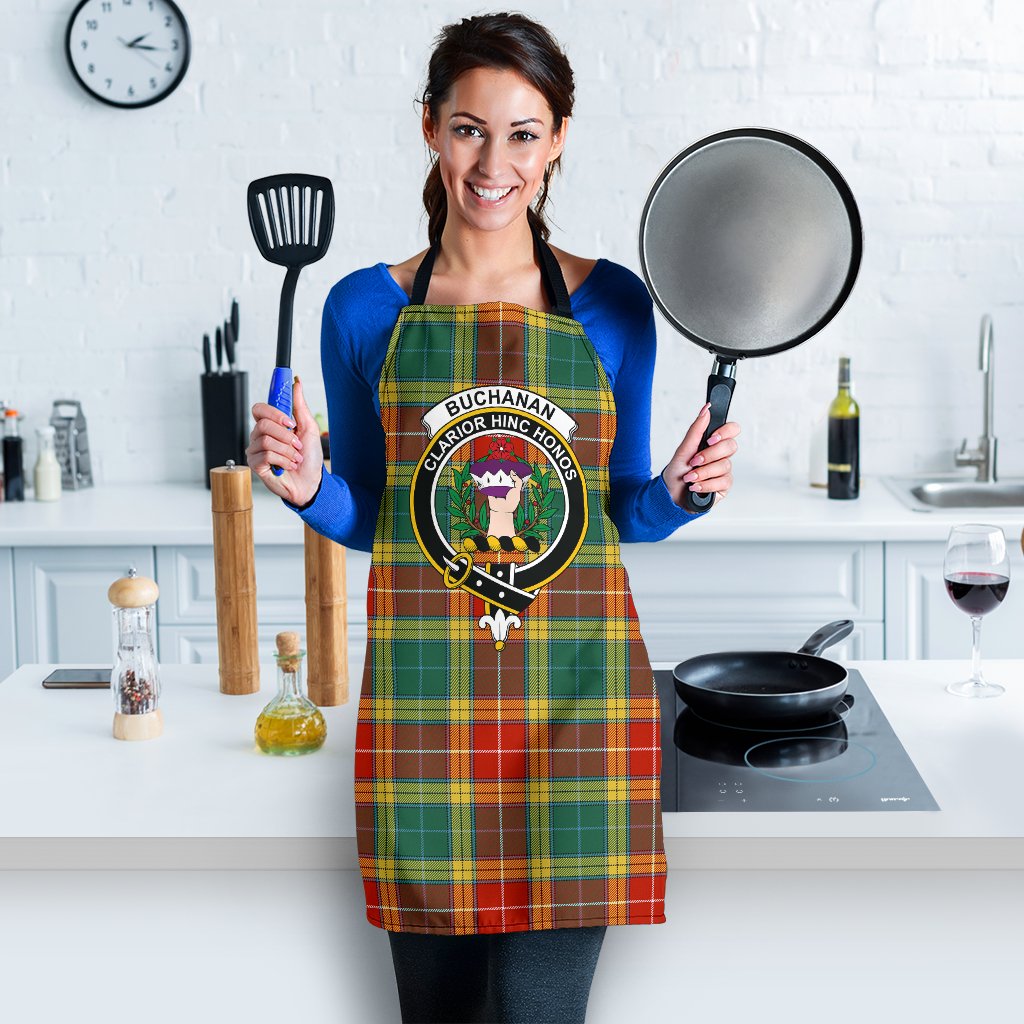 Buchanan Old Sett Tartan Clan Crest Apron