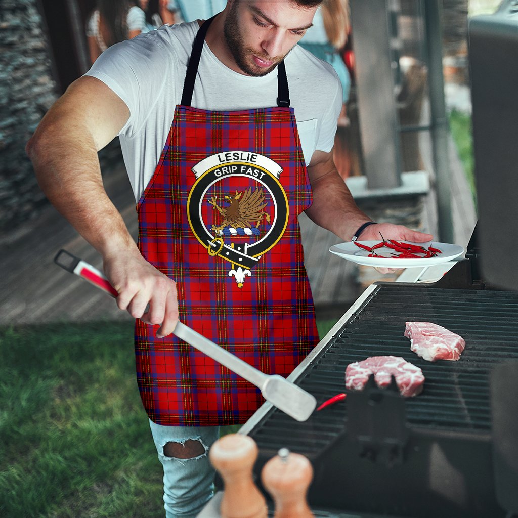 Leslie Modern Tartan Clan Crest Apron