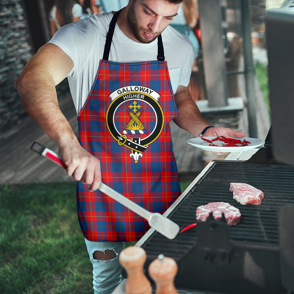 Galloway Red Tartan Clan Crest Apron