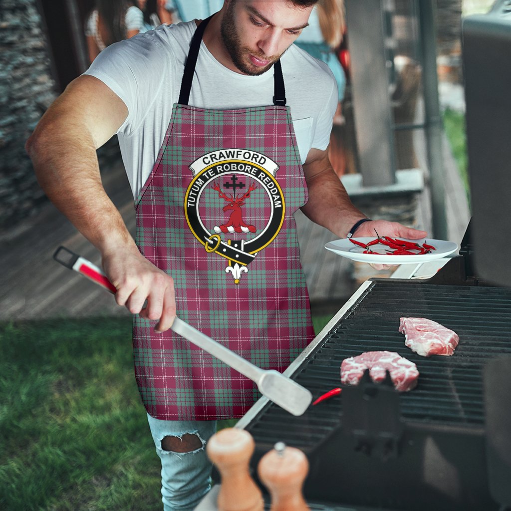 Crawford Ancient Tartan Clan Crest Apron