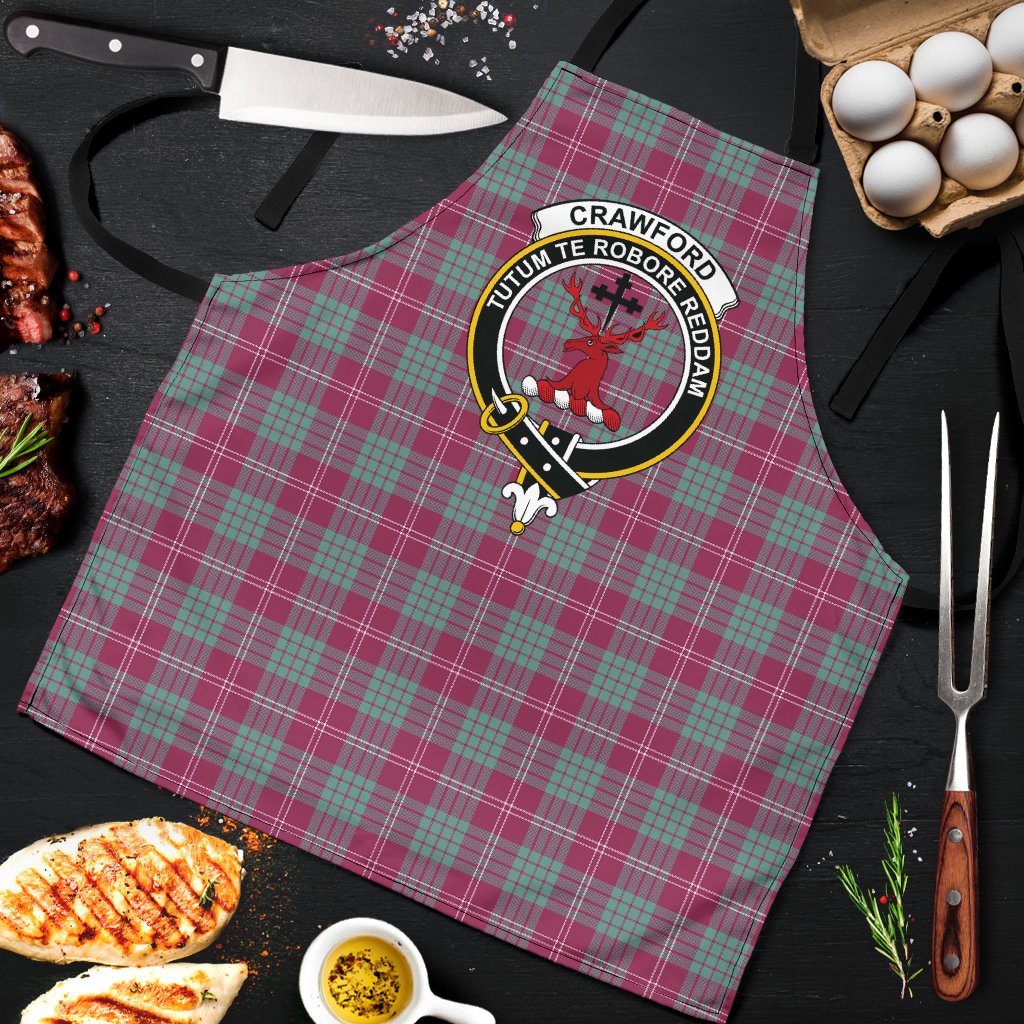 Crawford Ancient Tartan Clan Crest Apron