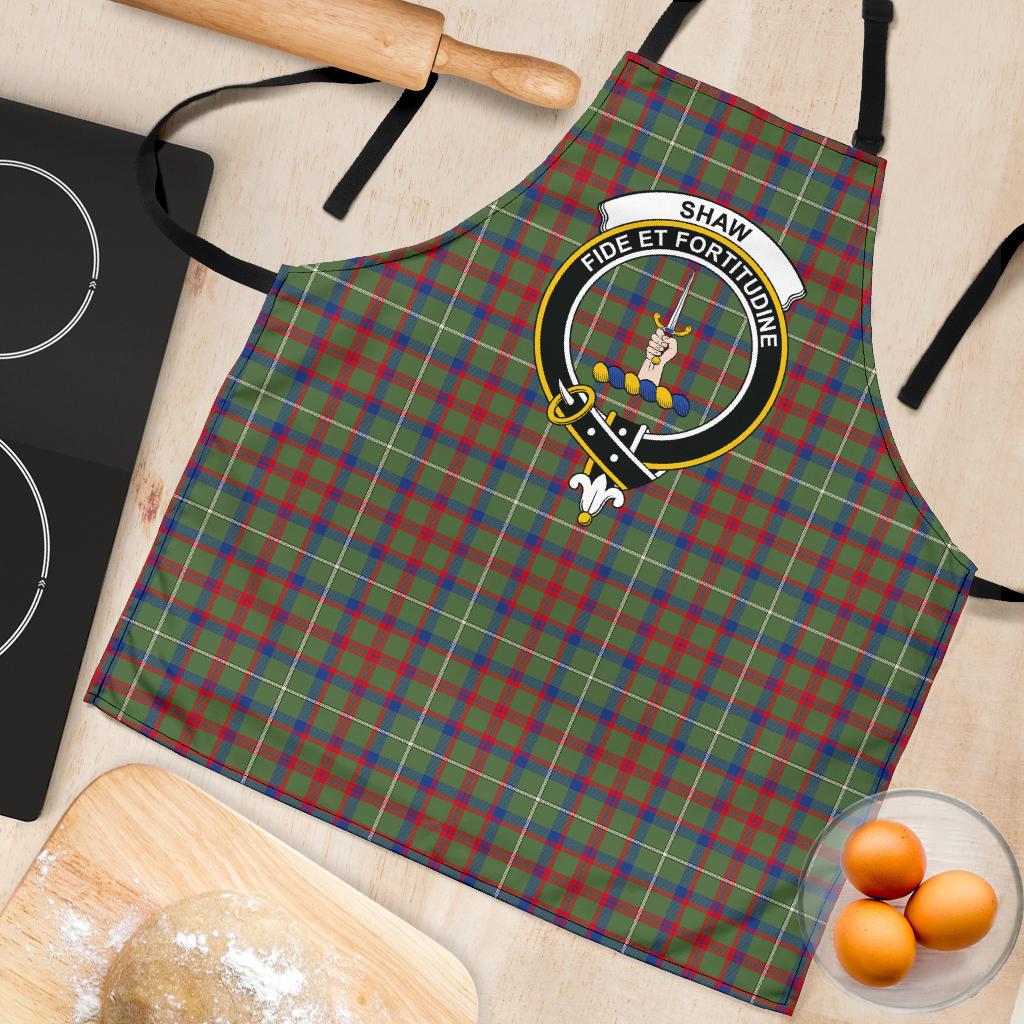 Shaw Green Modern Tartan Clan Crest Apron